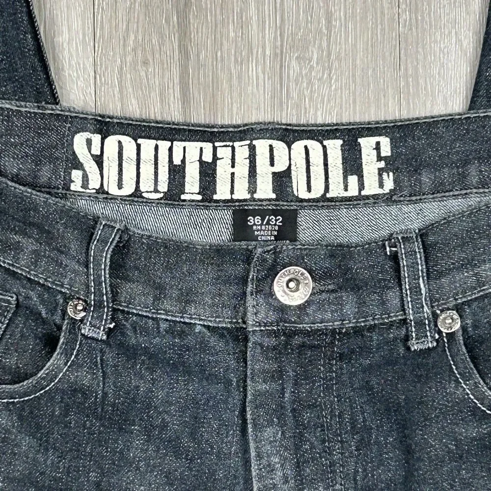 SOUTHPOLE Jeans Mens 36 x 32 Y2K Relaxed‎ Loose Fit Dark Wash Denim Baggy